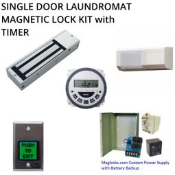 Laundromat Magnetic Lock Door Kit with Programmable Timer