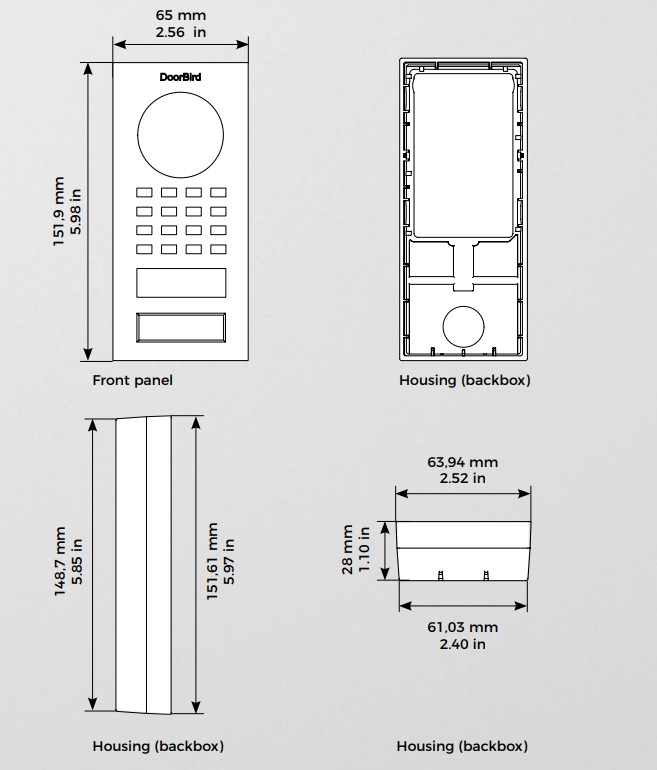 Videoportero WIFI / IP Doorbird edición de superficie D1101V-S