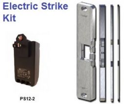 GM, Door Electric Strike Kit, Rim Mount Push Bars