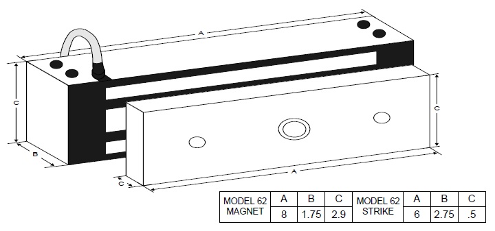 Securitron M62fgb Ex Magnalock Bondstat Face Drilled Gate 45 Off